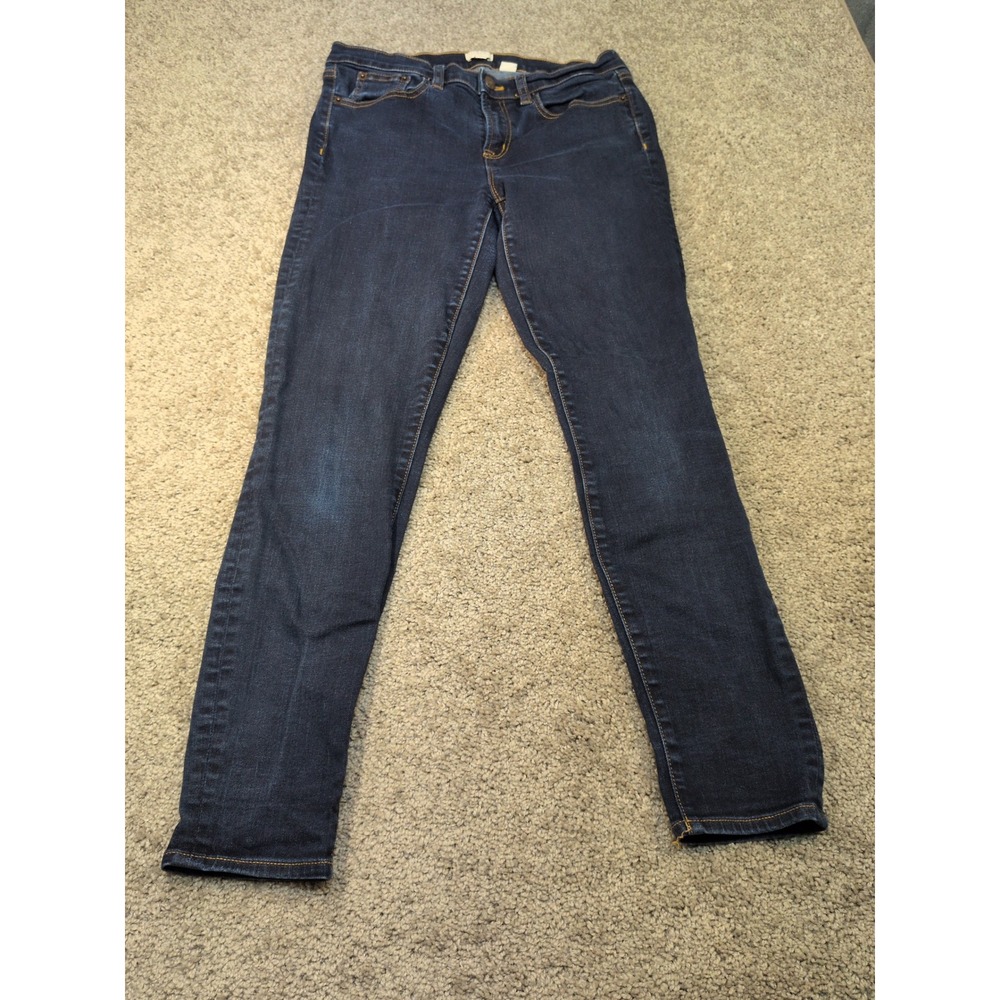 J.Crew Stretch Skinny Jeans Dark Wash Blue C9176 Size 28/28 Womens Denim